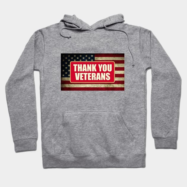 Thank You Veterans Hoodie by Dale Preston Design